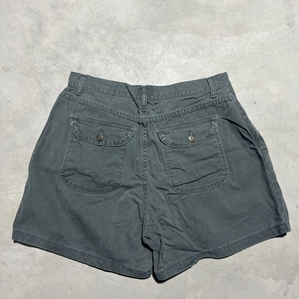 1990s Wrangler Jean Shorts Vintage Green Mom Shorts Size 16 Cotton USA Made